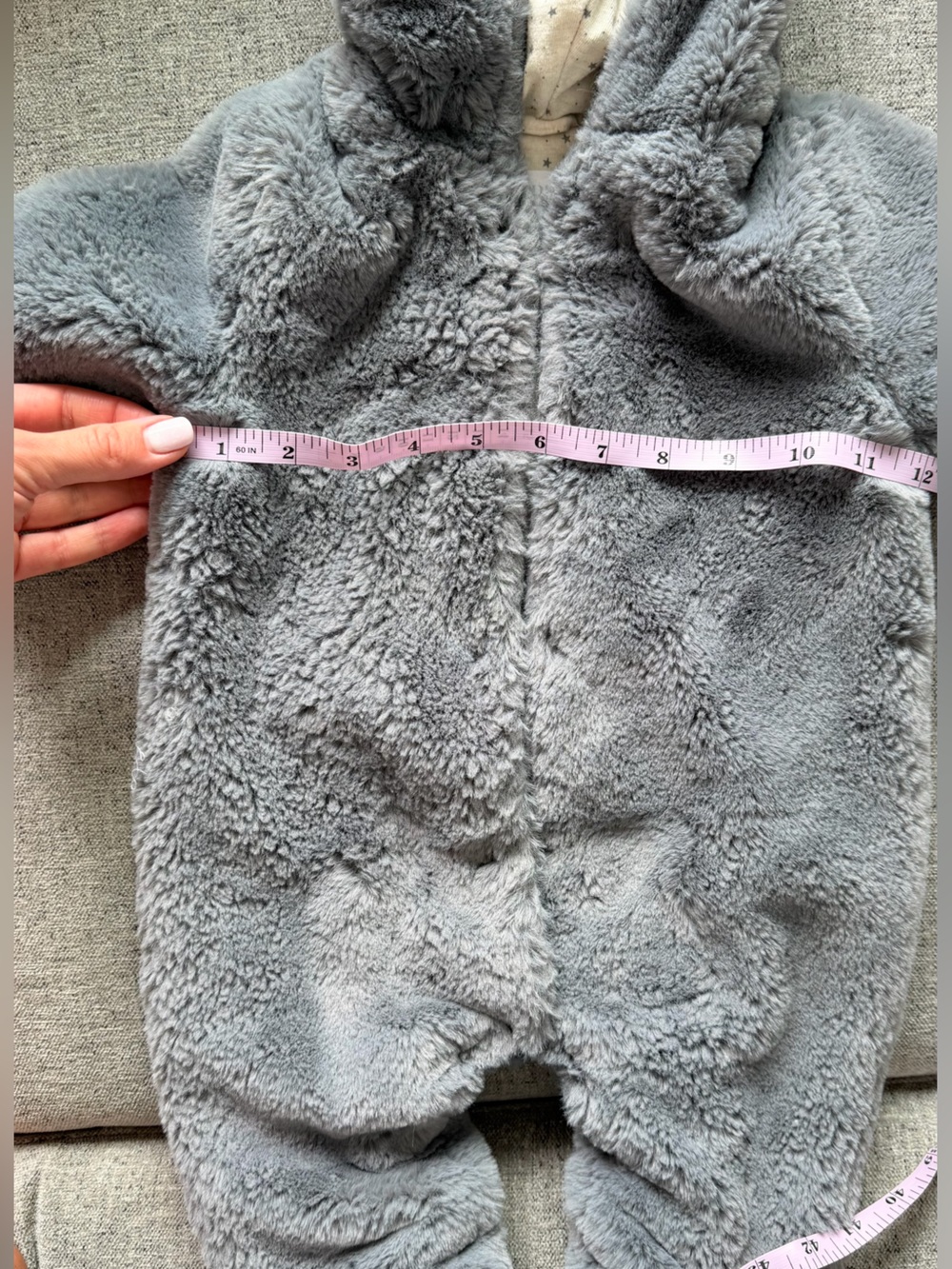 Zara Baby Blue 3-6M Teddy Bear Footie - Picture 5 of 8